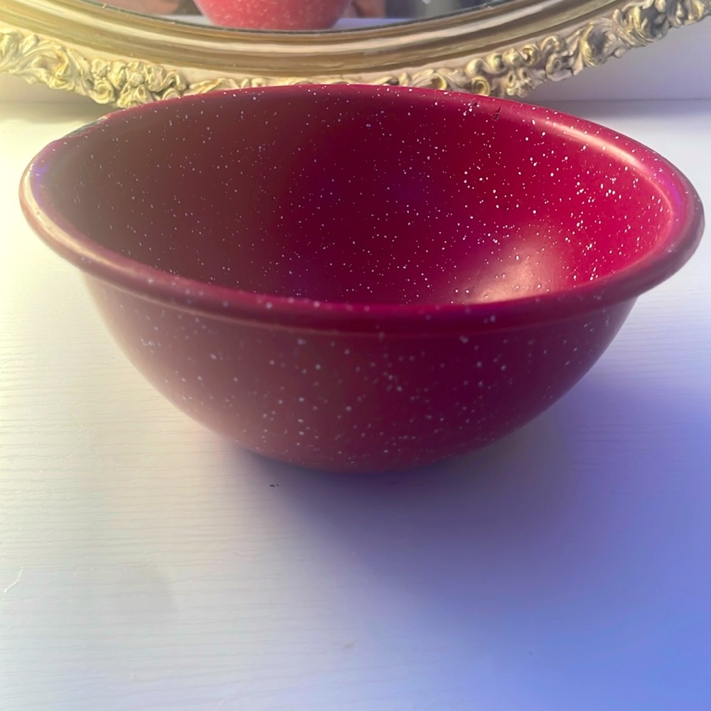 Vintage enamel mixing bowl for baking
